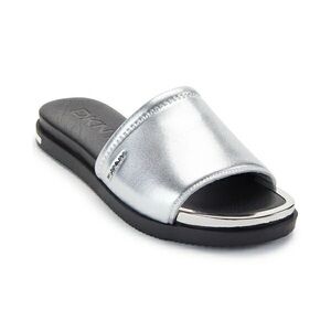 NWT DKNY Briley slide sandal in black and silver Size 5.5M